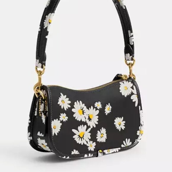 NEW Coach Swinger 20 with floral print Glovetanned leather - Picture 5 of 13